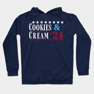 Cookies and Cream 2024 Funny Presidential Election Hoodie